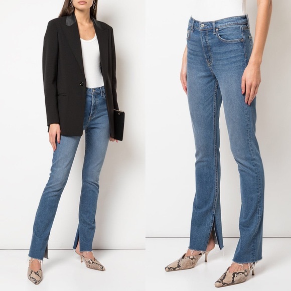 GRLFRND Denim - GRLFRND | Addison High Rise Split Cut Jeans